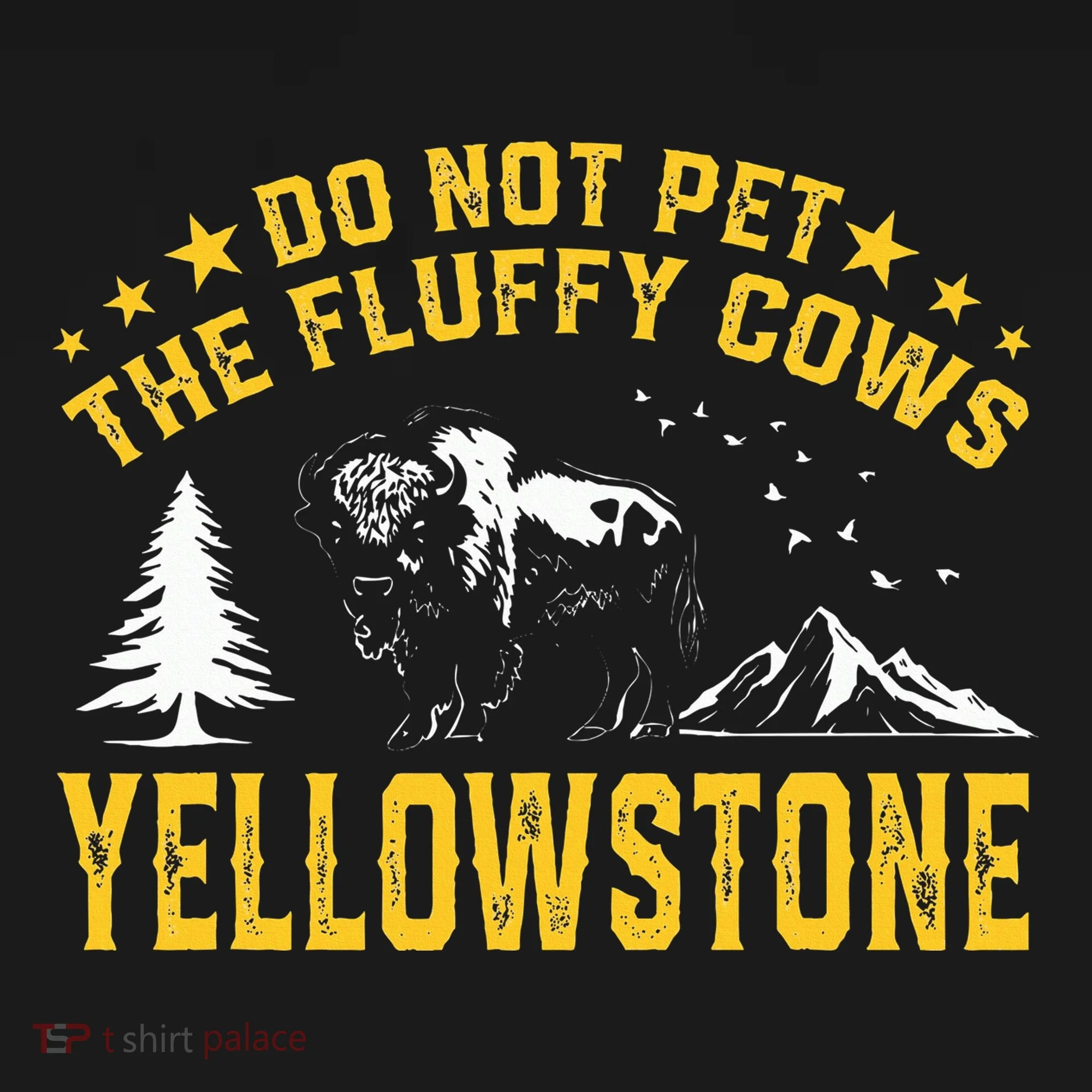 Do Not Pet The Fluffy Cows Buffalo & Bison Yellowstone Park Ornament