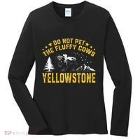 Do Not Pet The Fluffy Cows Buffalo & Bison Yellowstone Park Women's Long Sleeve Shirt thumb 0