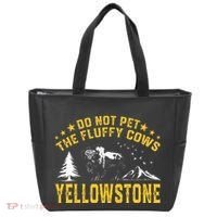 Do Not Pet The Fluffy Cows Buffalo & Bison Yellowstone Park Tote Bag thumb 0