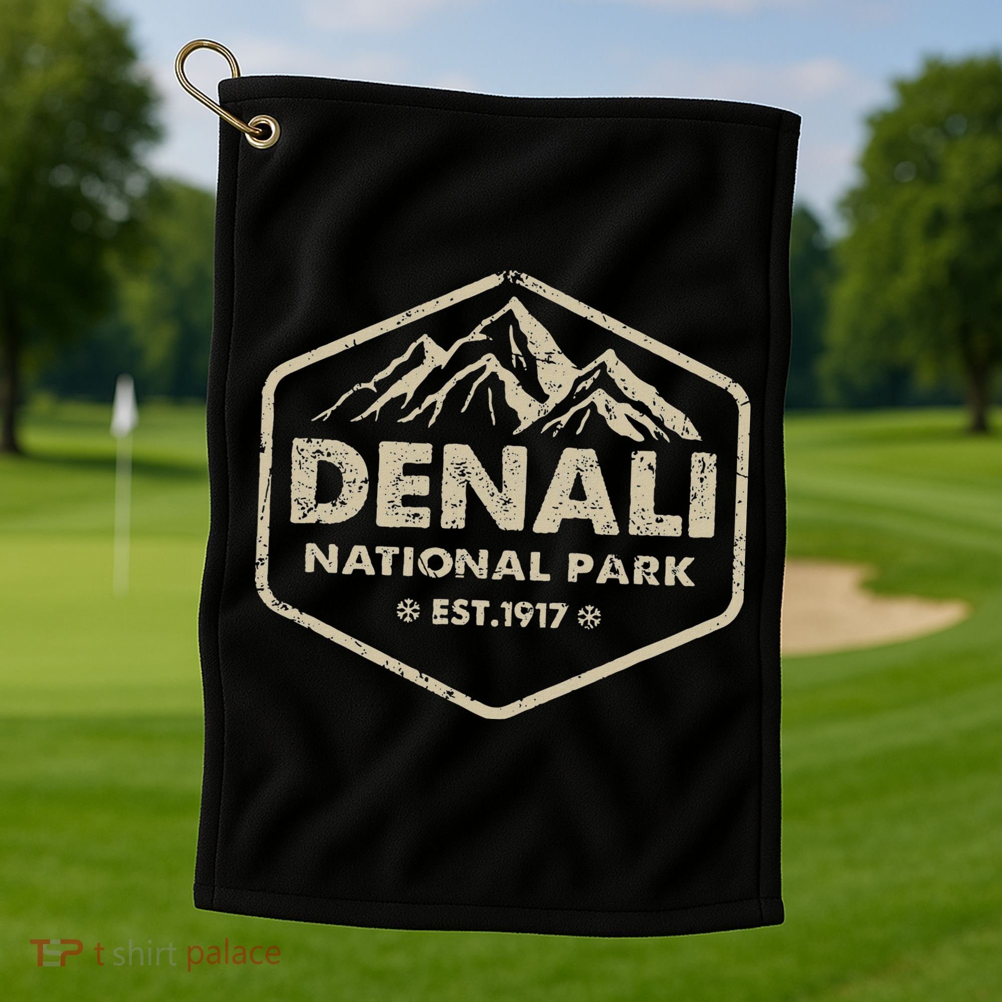 Denali National Park Alaska Mountains Nature Golf Towel