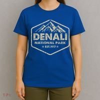 Denali National Park Alaska Mountains Nature T-Shirt thumb 4
