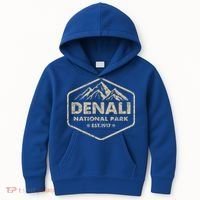 Denali National Park Alaska Mountains Nature Kids Hoodie thumb 0