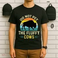 Do Not Pet the Fluffy Cows Funny Bison Yellowstone Park T-Shirt thumb 6