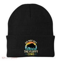 Do Not Pet the Fluffy Cows Funny Bison Yellowstone Park Beanie thumb 0