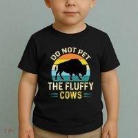 Do Not Pet the Fluffy Cows Funny Bison Yellowstone Park Toddler T-Shirt thumb 2
