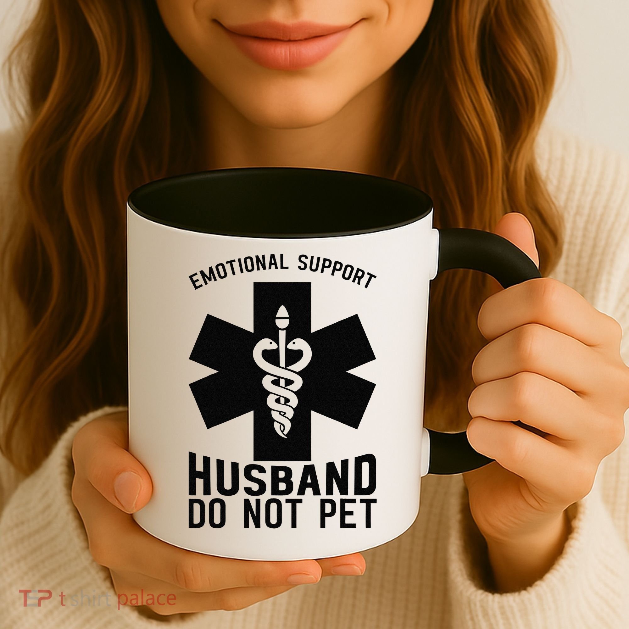 Do Not Pet Emotional Support Husband Coffee Mug