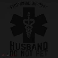 Do Not Pet Emotional Support Husband Coaster thumb 2