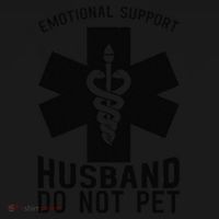 Do Not Pet Emotional Support Husband Tank Top thumb 6