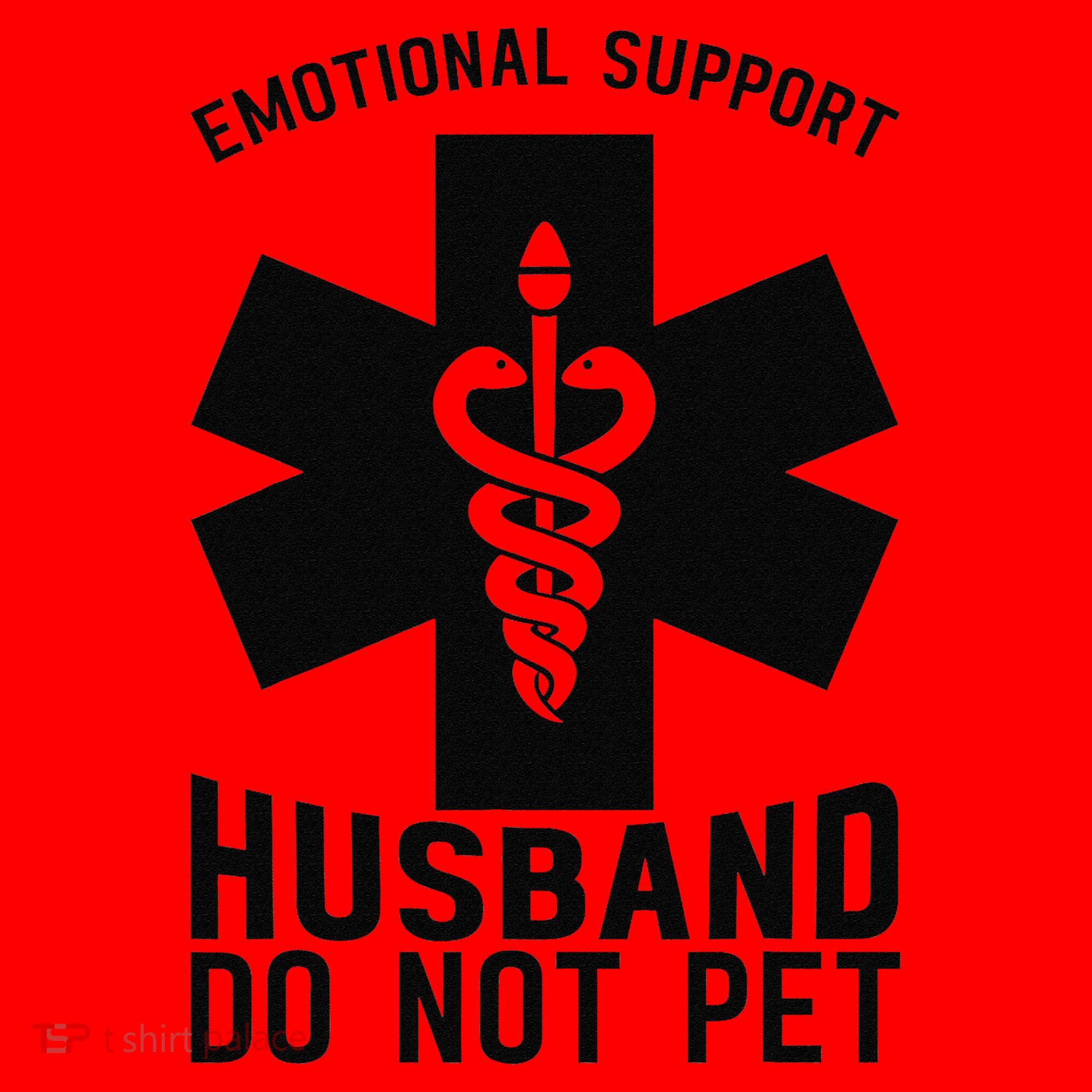 Do Not Pet Emotional Support Husband Santa Hat