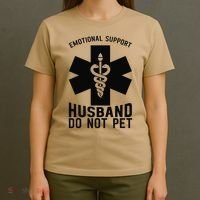 Do Not Pet Emotional Support Husband T-Shirt thumb 4