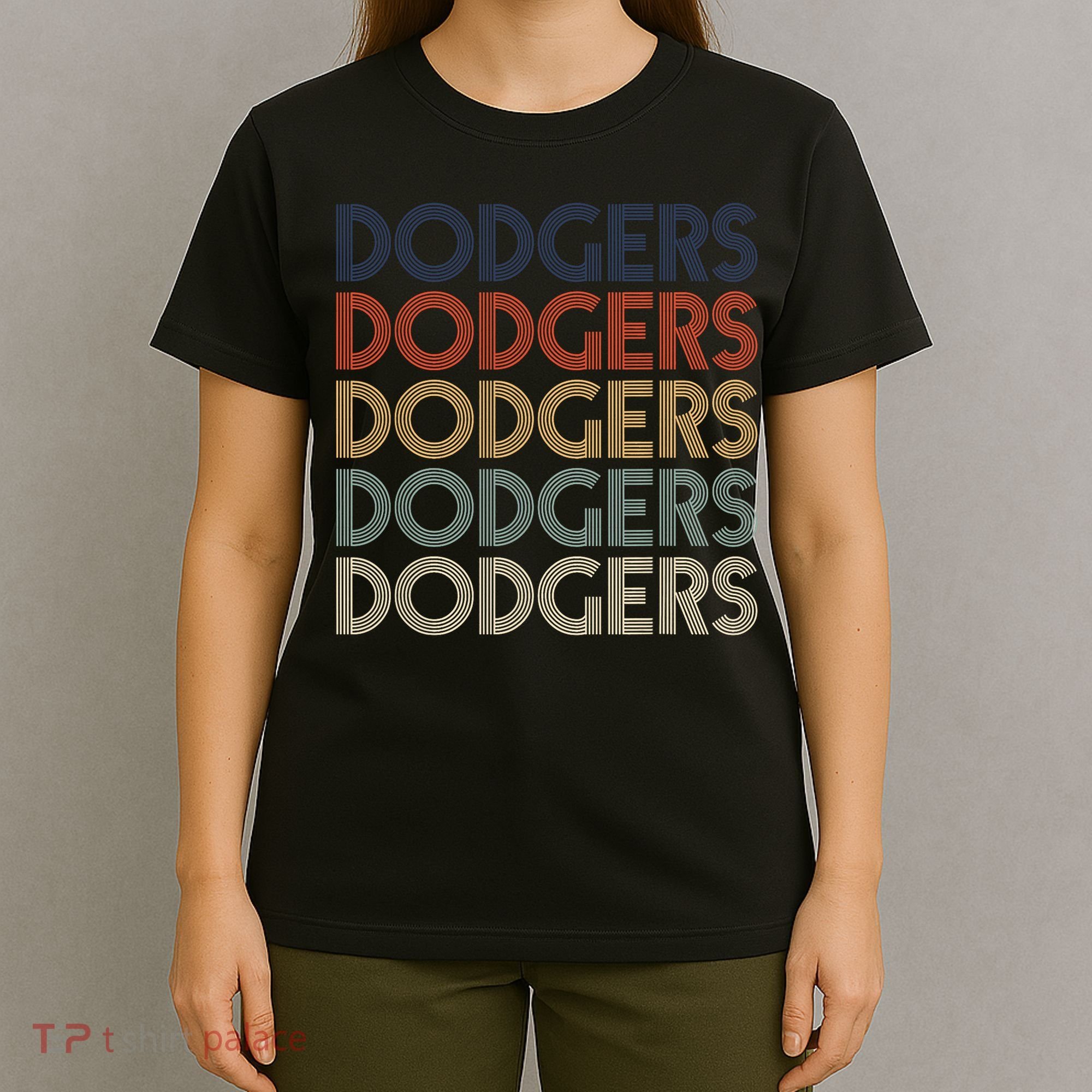 Dodgers Name Retro Vintage Apparel Gift Dodgers Lover T-Shirt