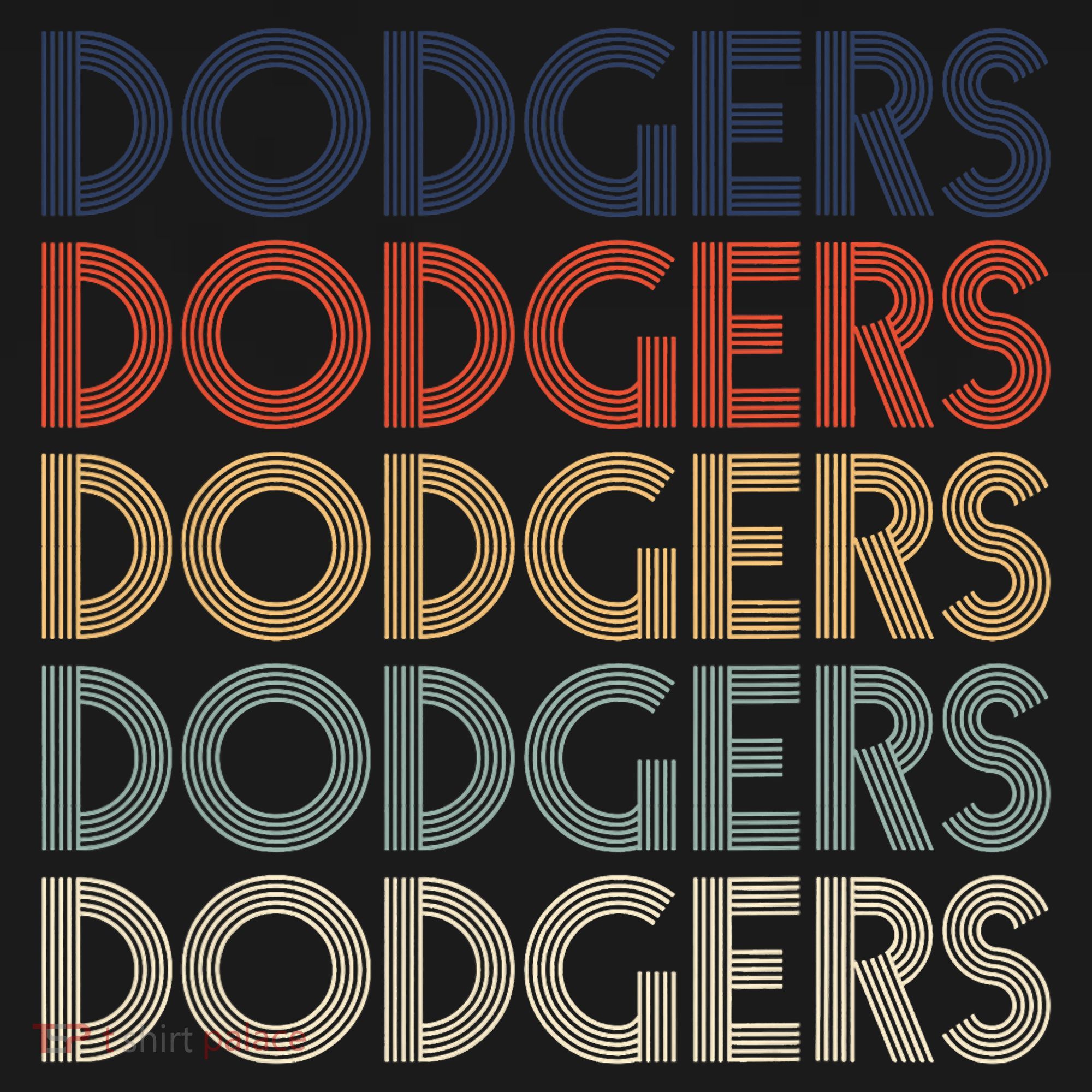 Dodgers Name Retro Vintage Apparel Gift Dodgers Lover T-Shirt