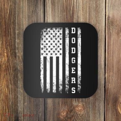 Dodgers Name Retro Vintage Apparel Gift Dodgers Lover Coaster