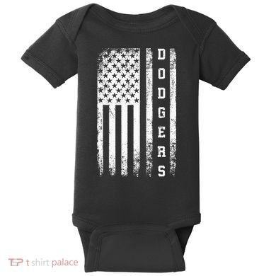 Dodgers Name Retro Vintage Apparel Gift Dodgers Lover Baby Bodysuit