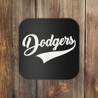 Dodgers Name Retro Vintage Coaster