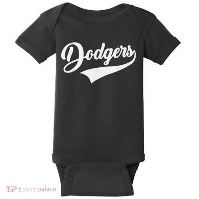 Dodgers Name Retro Vintage Baby Bodysuit