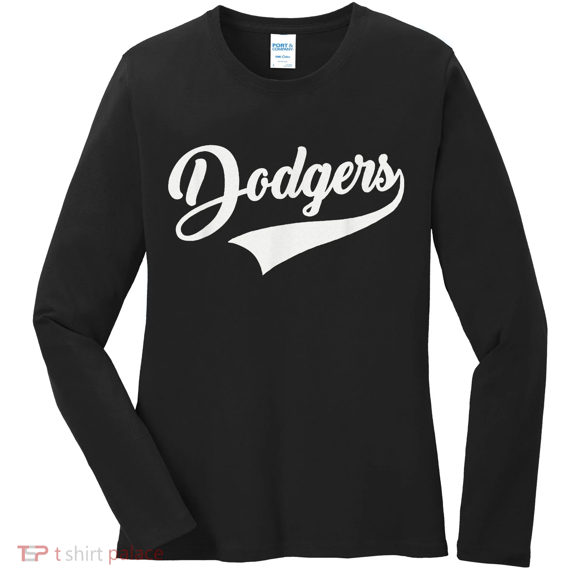 Dodgers Name Retro Vintage Women's Long Sleeve Shirt
