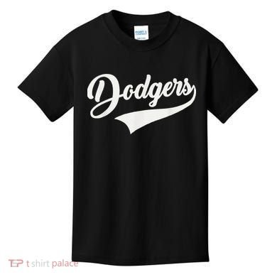 Dodgers Name Retro Vintage Kids T-Shirt