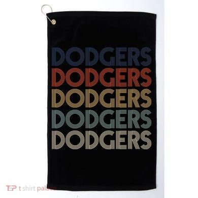 Dodgers Name Retro Vintage Apparel Gift Dodgers Lover Golf Towel