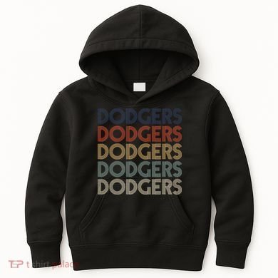 Dodgers Name Retro Vintage Apparel Gift Dodgers Lover Kids Hoodie