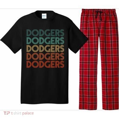 Dodgers Name Retro Vintage Apparel Gift Dodgers Lover Pajama Set