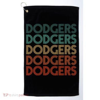 Dodgers Name Retro Vintage Apparel Gift Dodgers Lover Golf Towel