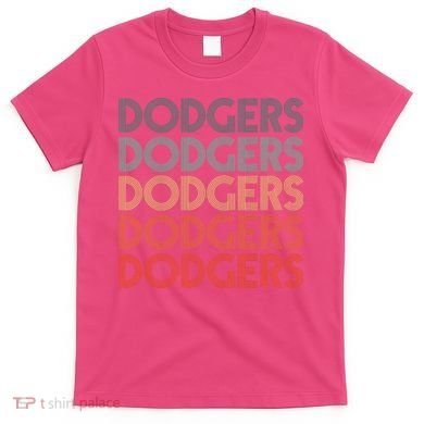 Dodgers Name Retro Vintage Apparel Gift Dodgers Lover T-Shirt