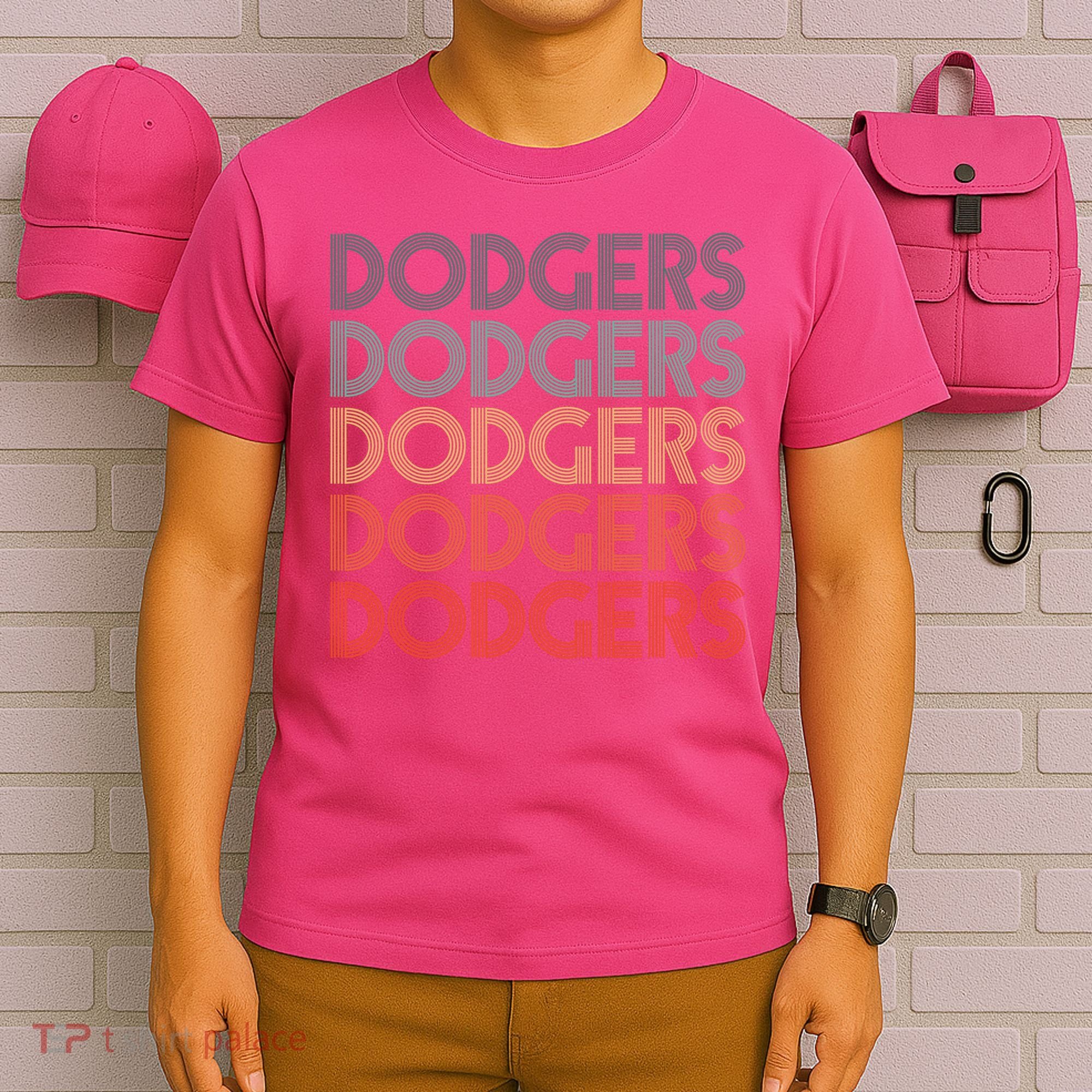 Dodgers Name Retro Vintage Apparel Gift Dodgers Lover T-Shirt