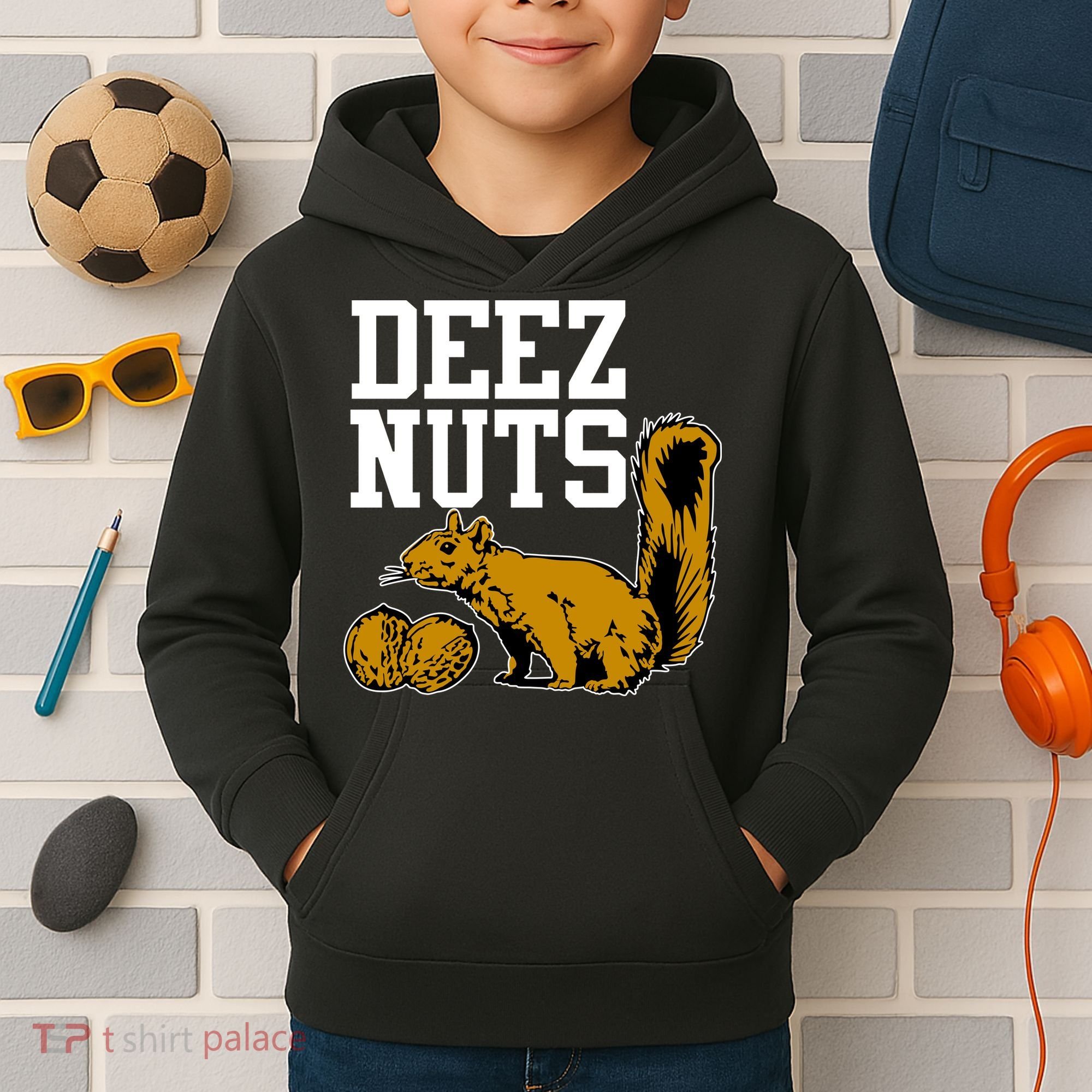 Deez Nuts Squirrel Kids Hoodie