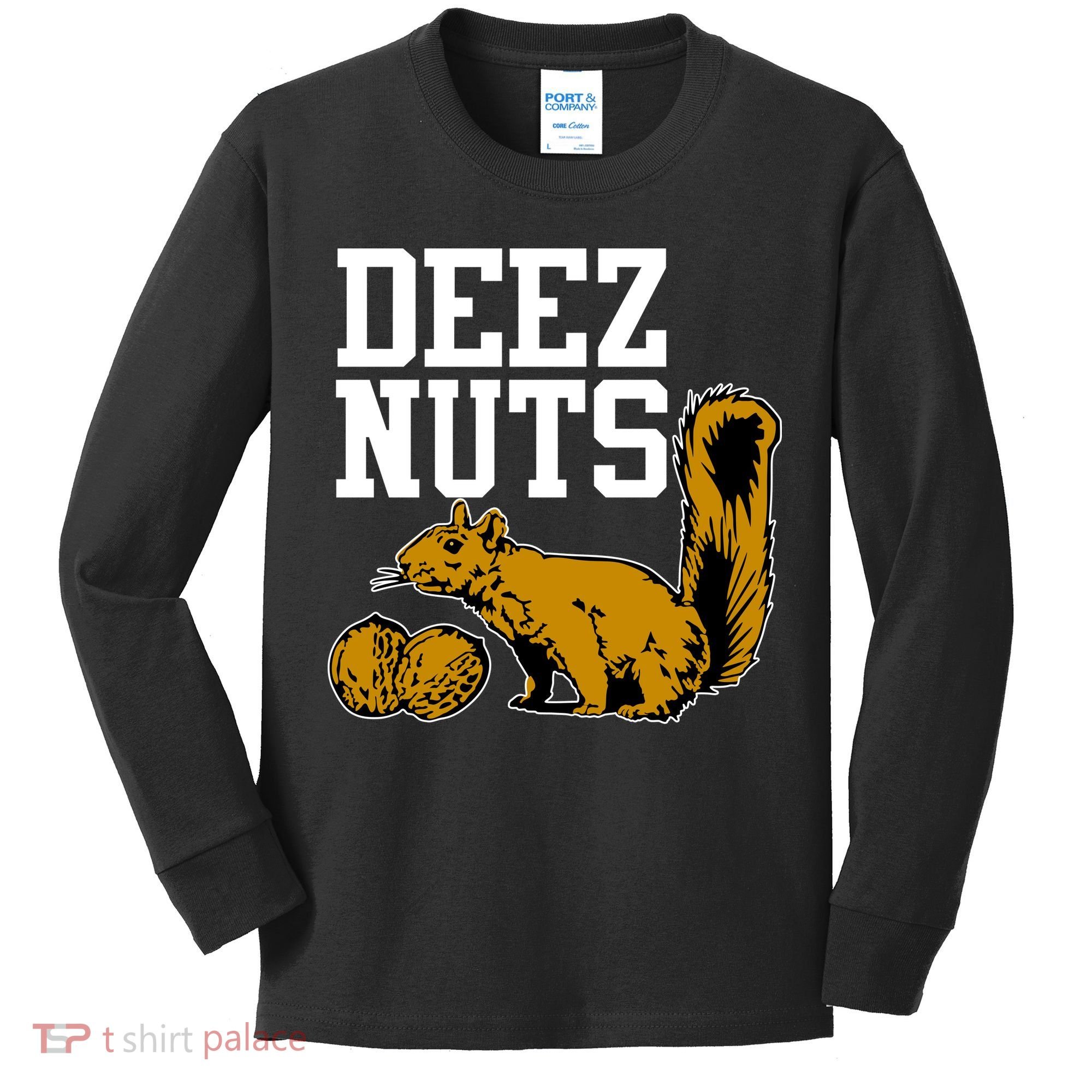 Deez Nuts Squirrel Kids Long Sleeve Shirt