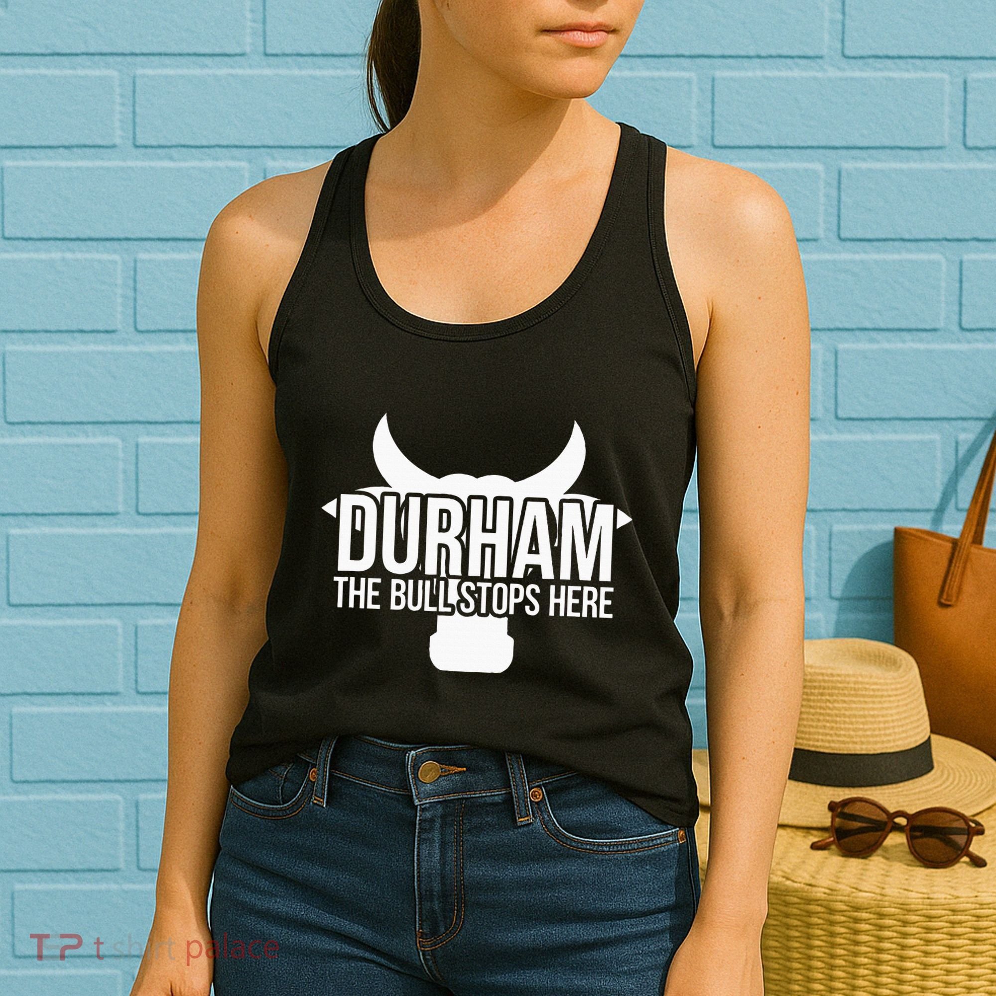 Durham Nc The Bull Stops Here Women's Tank Top