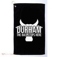 Durham Nc The Bull Stops Here Golf Towel thumb 0
