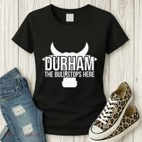 Durham Nc The Bull Stops Here Women's T-Shirt thumb 3