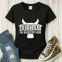 Durham Nc The Bull Stops Here Women's T-Shirt thumb 3