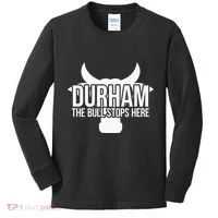 Durham Nc The Bull Stops Here Kids Long Sleeve Shirt thumb 0