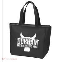 Durham Nc The Bull Stops Here Tote Bag thumb 3