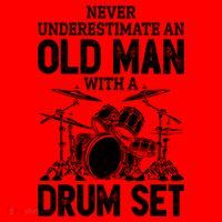 Drummer Never Underestimate An Old Man With A Drum Set Funny Great Gift Santa Hat thumb 1