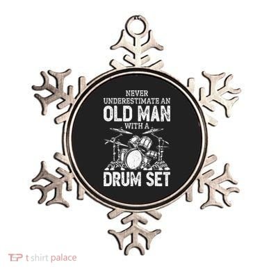Drummer Never Underestimate An Old Man With A Drum Set Ornament