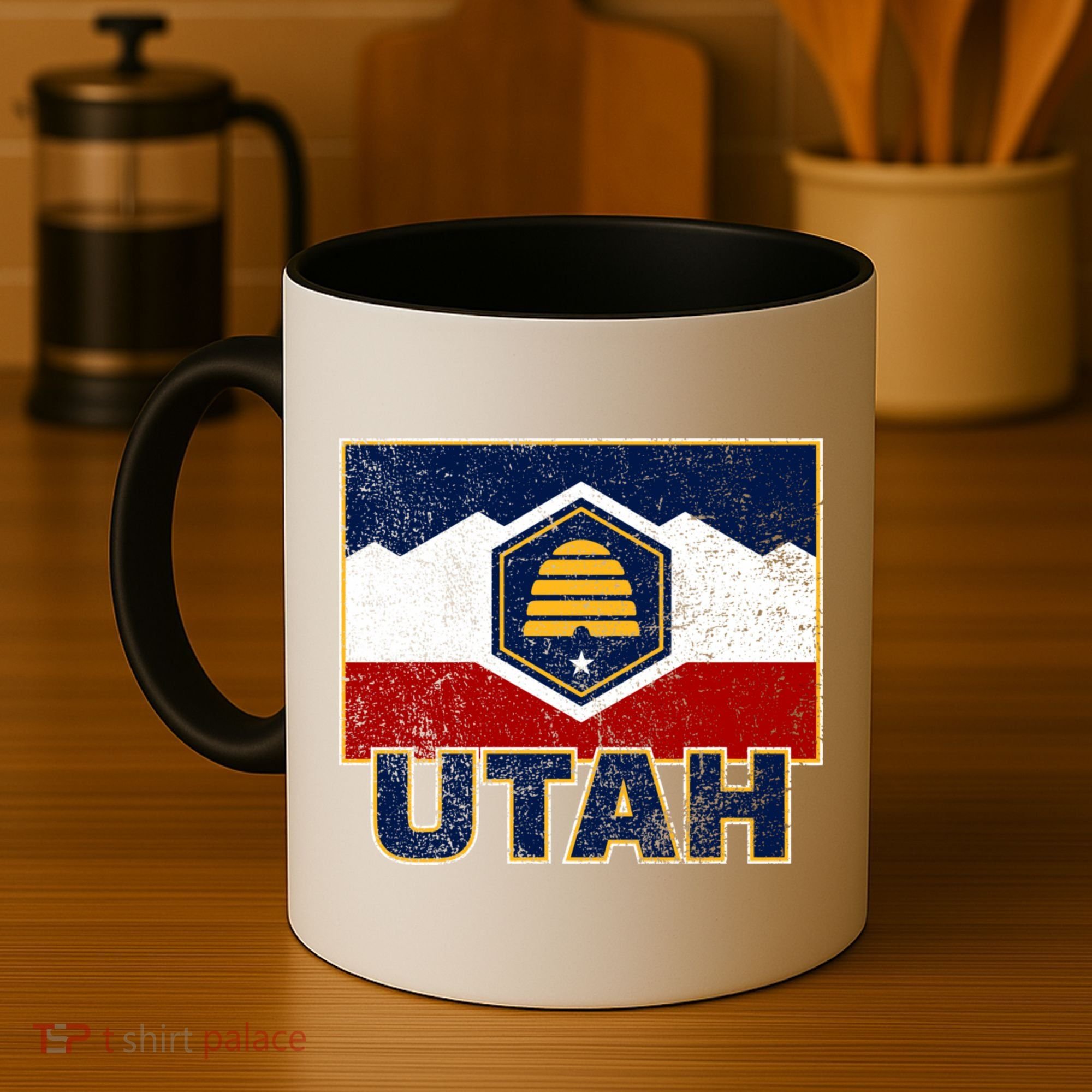 Distressed New Utah Flag Coffee Mug