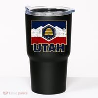 Distressed New Utah Flag Tumbler thumb 0