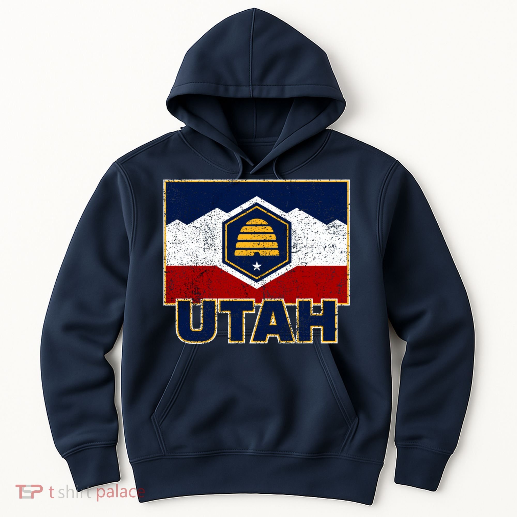 Distressed New Utah Flag Hoodie