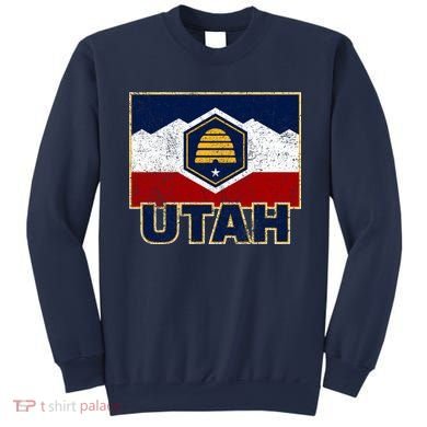 Distressed New Utah Flag Sweatshirt