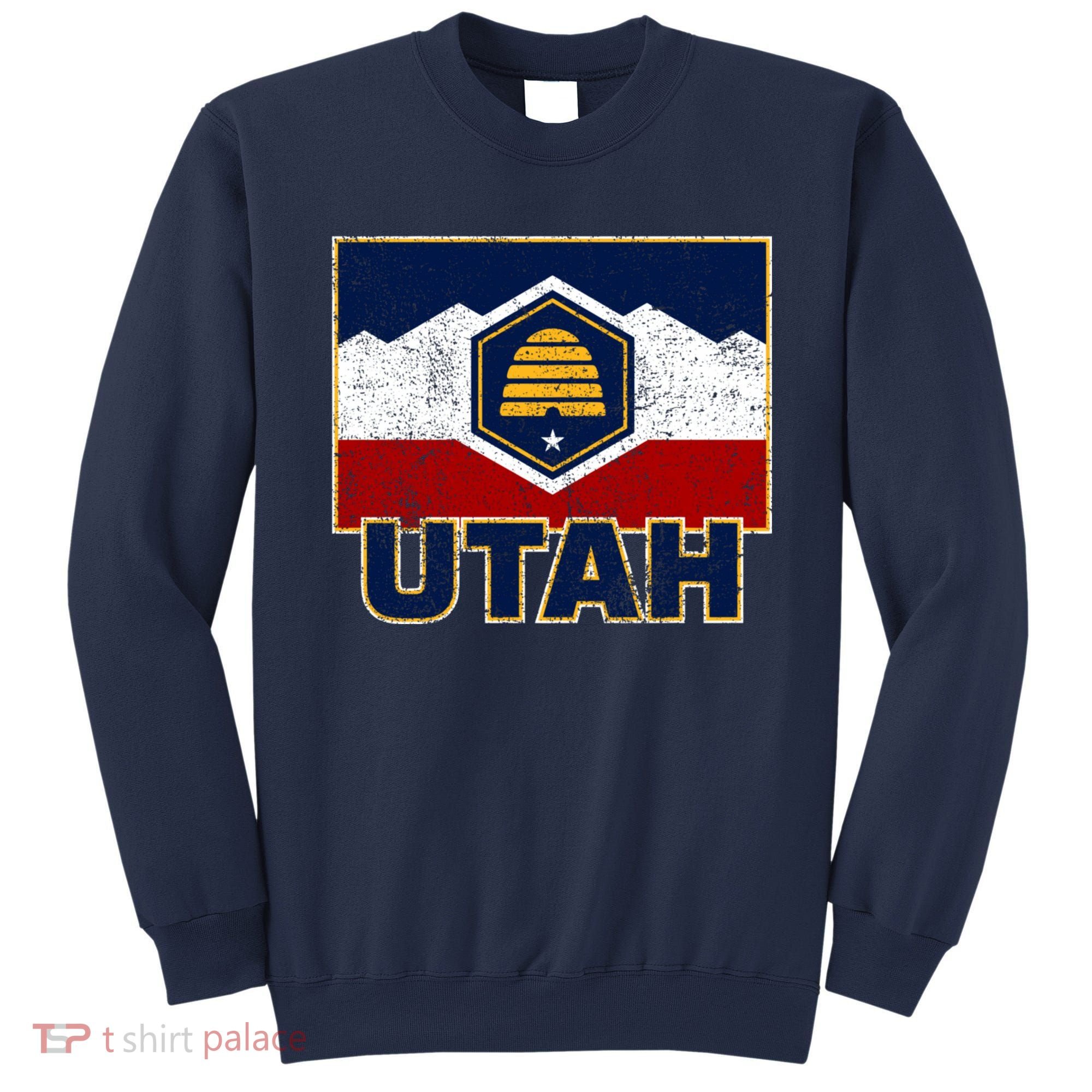 Distressed New Utah Flag Sweatshirt