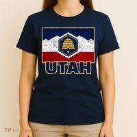 Distressed New Utah Flag T-Shirt thumb 4