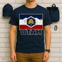 Distressed New Utah Flag T-Shirt thumb 6