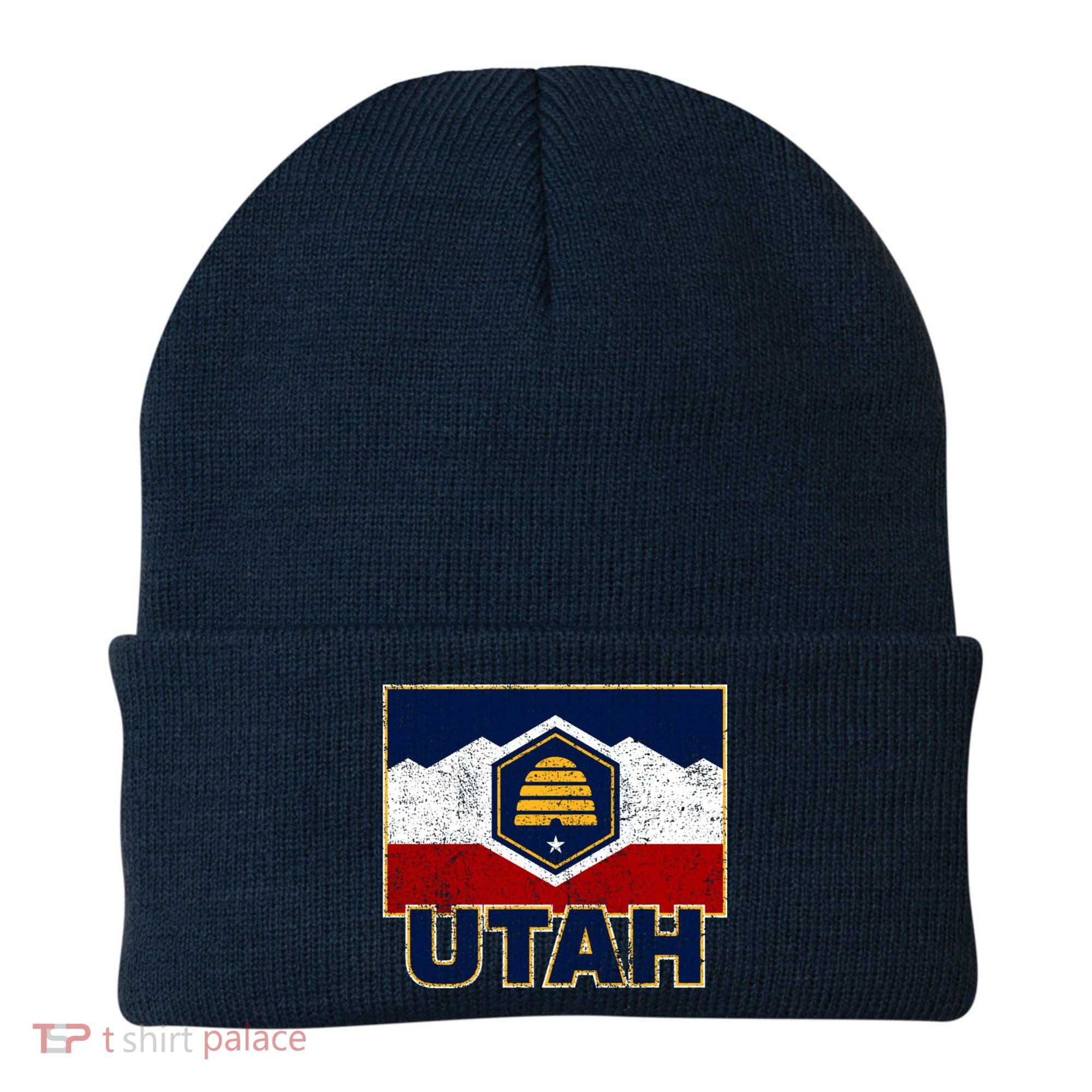 Distressed New Utah Flag Beanie