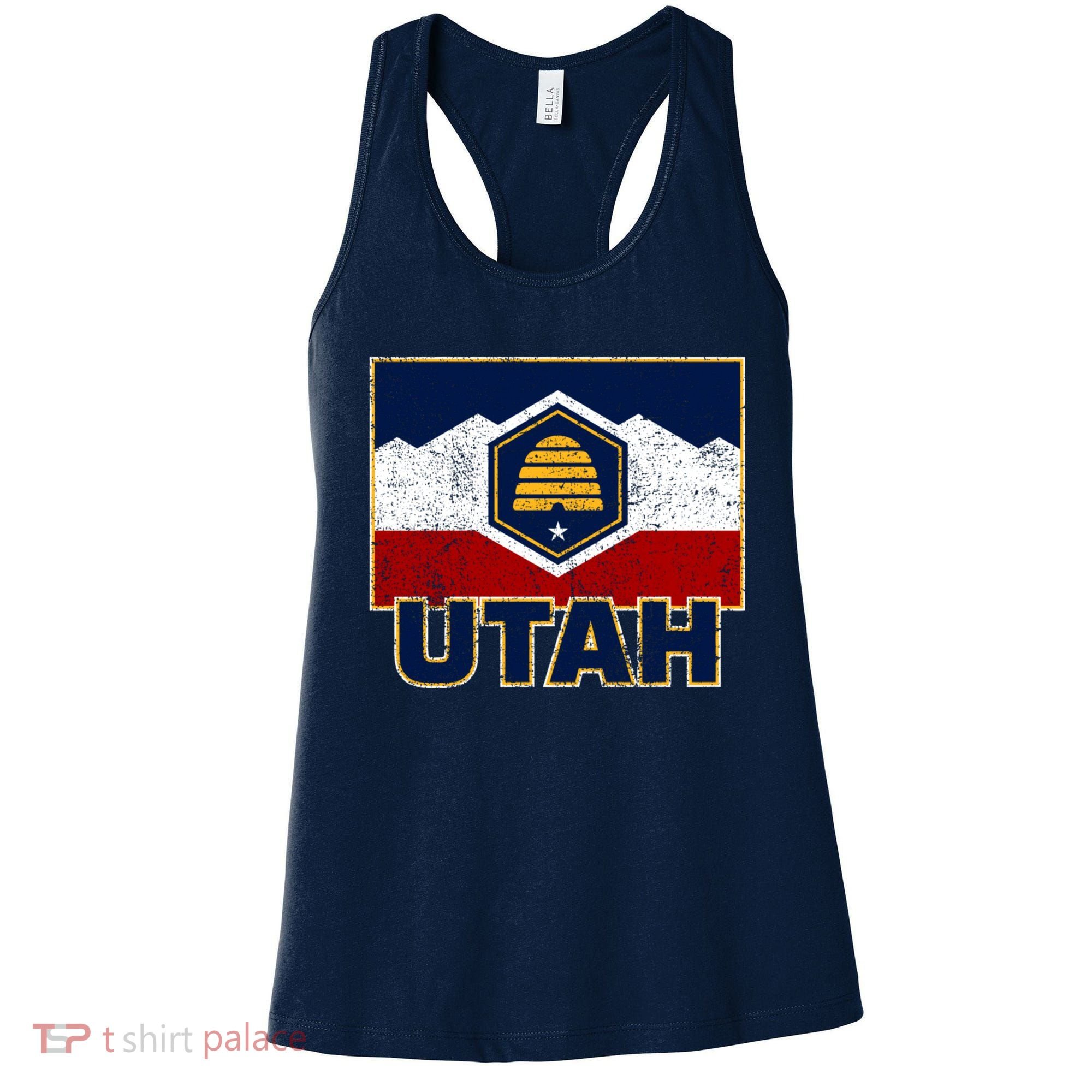 Distressed New Utah Flag Women's Tank Top