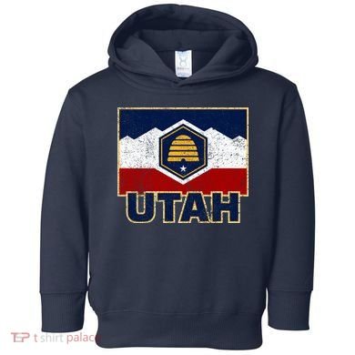 Distressed New Utah Flag Toddler Hoodie