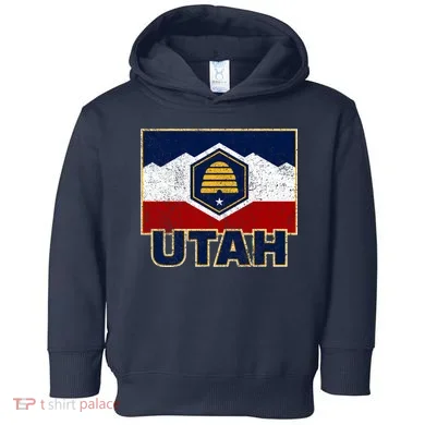 Distressed New Utah Flag Toddler Hoodie