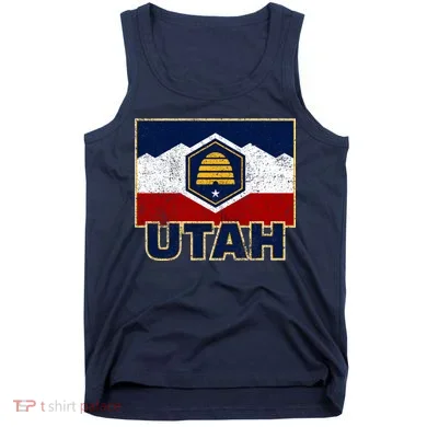 Distressed New Utah Flag Tank Top